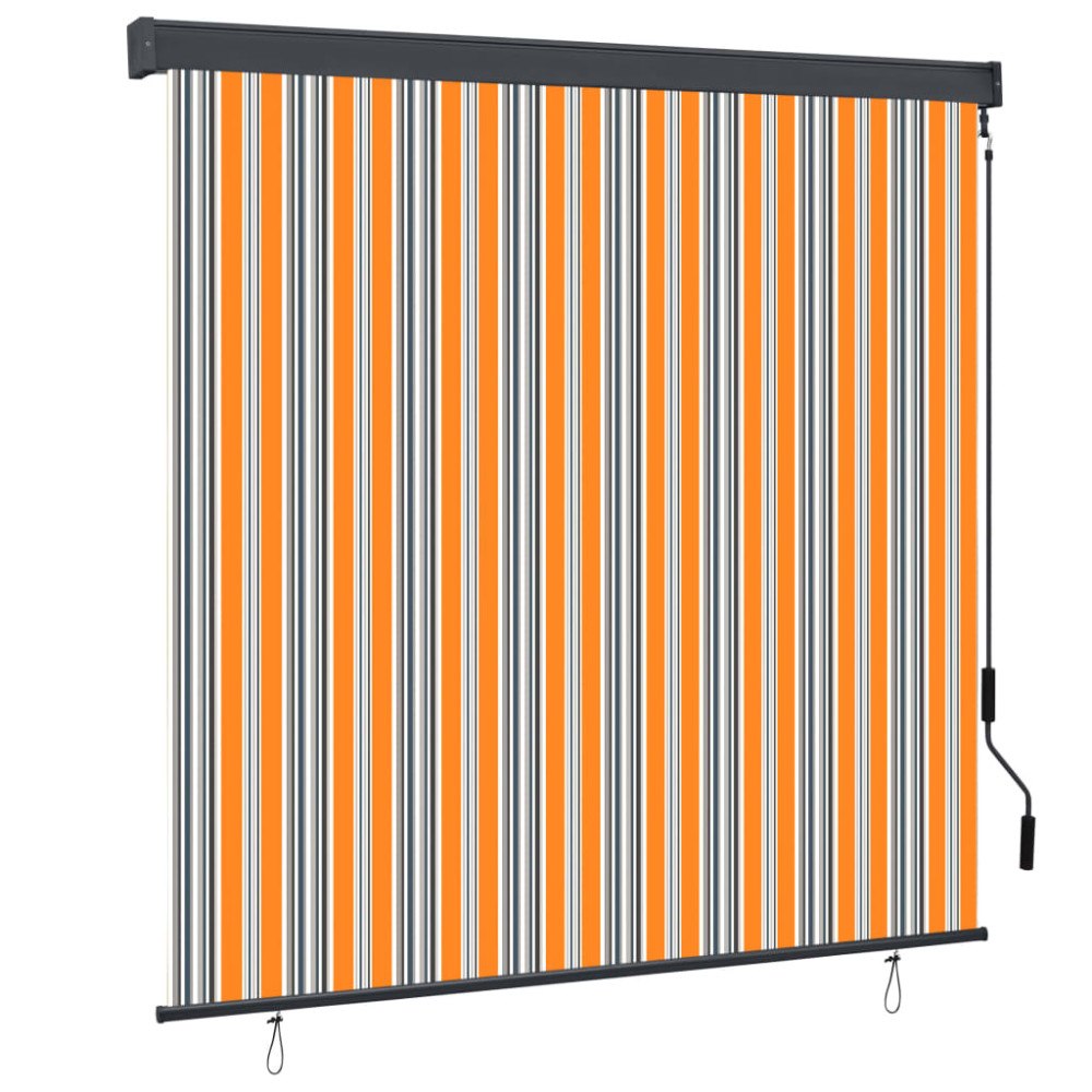 vidaXL Rullgardin utomhus 170x250 cm gul och blå