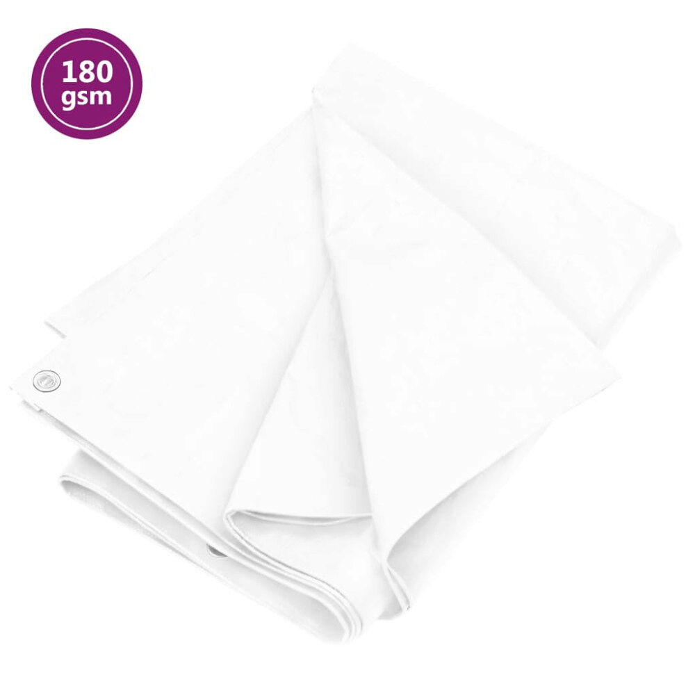 vidaXL Presenning 180 g/m² 3x3 m vit HDPE