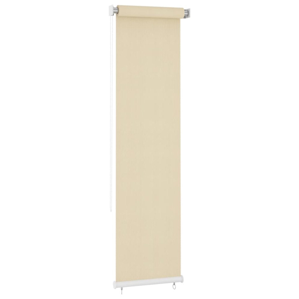 vidaXL Rullgardin utomhus gräddvit 60x230 cm HDPE
