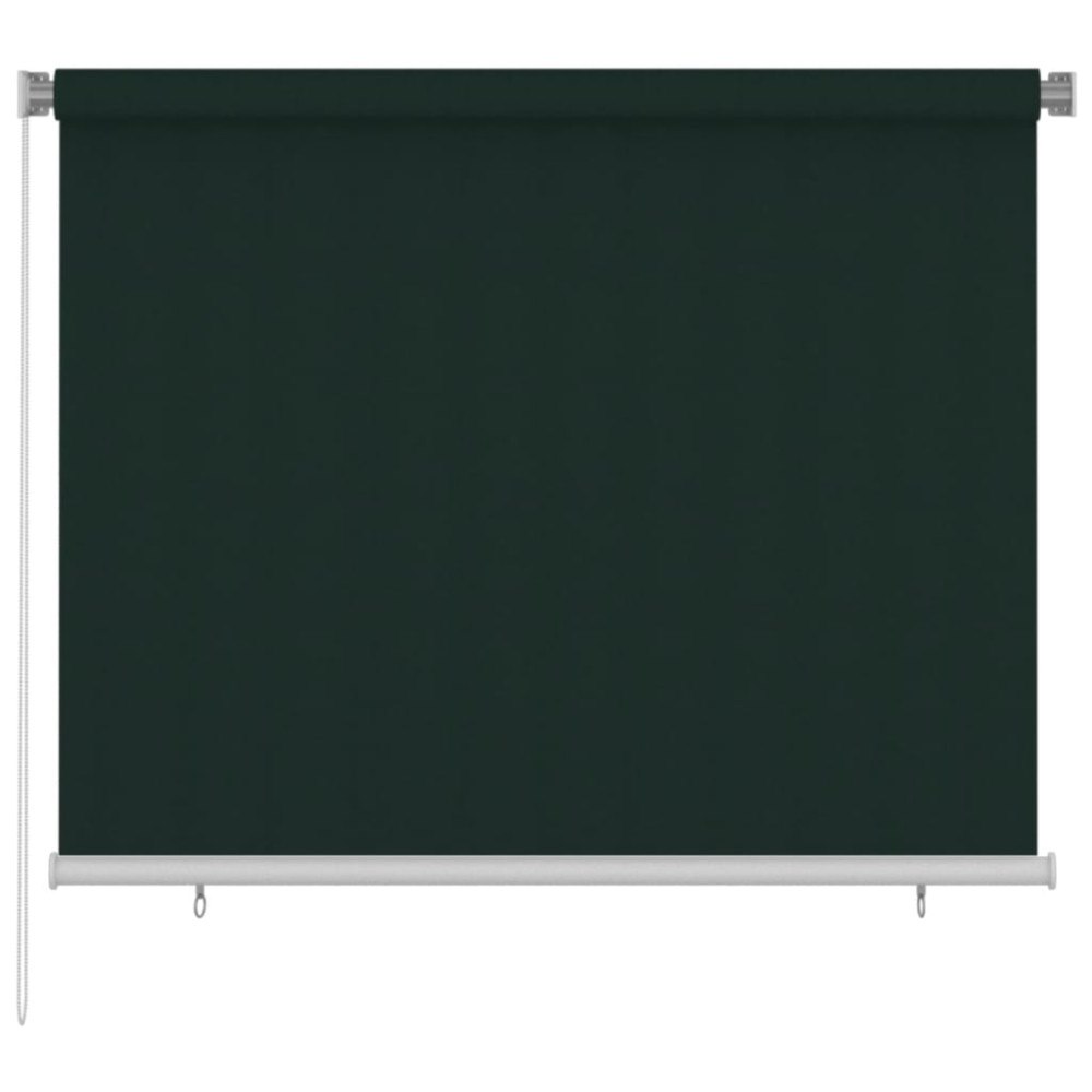 vidaXL Rullgardin utomhus 185 (B) x 140 (H) cm mörkgrön HDPE