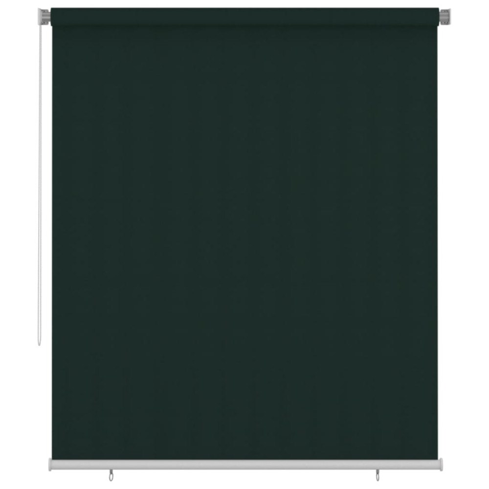 vidaXL Rullgardin utomhus 205 (B) x 230 (H) cm mörkgrön HDPE
