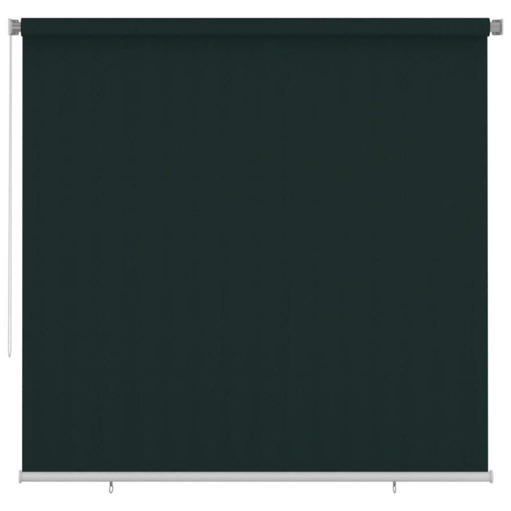 vidaXL Rullgardin utomhus 245 (B) x 230 (H) cm mörkgrön HDPE