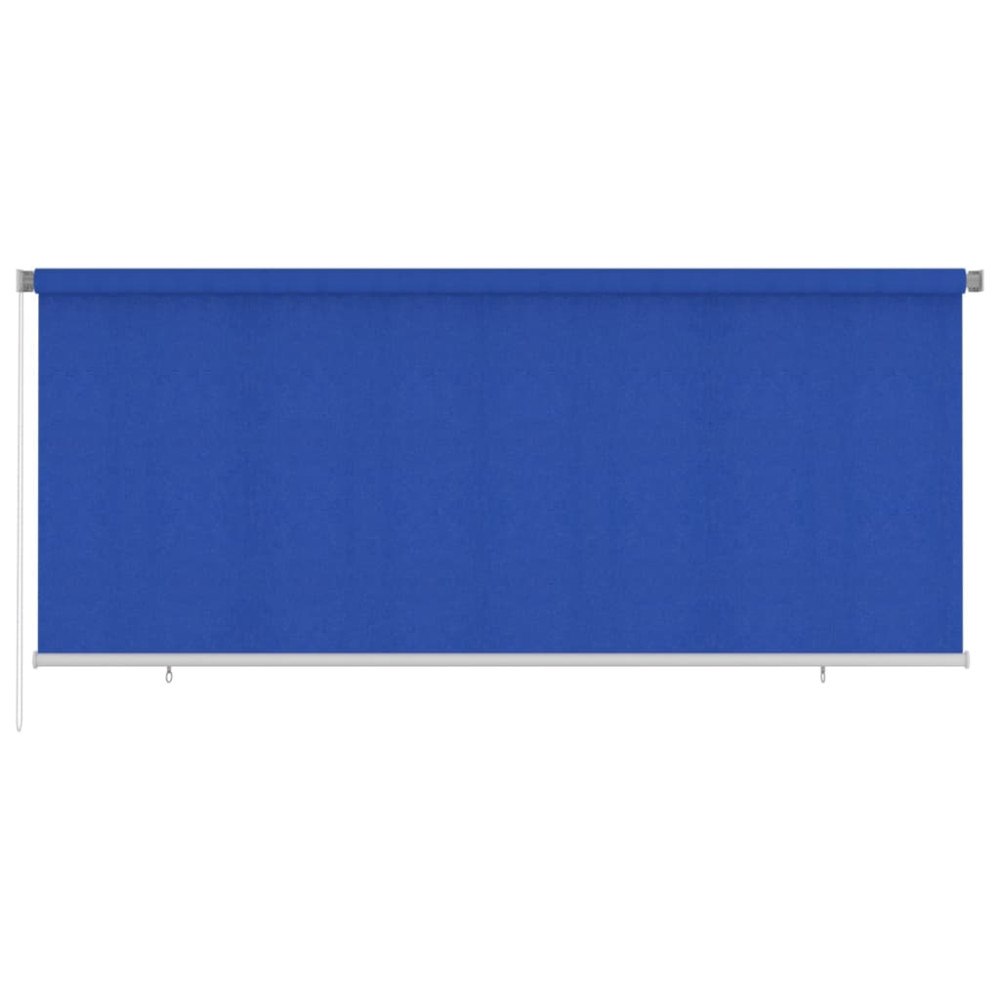 vidaXL Rullgardin utomhus 355 (B) x 140 (H) cm blå HDPE