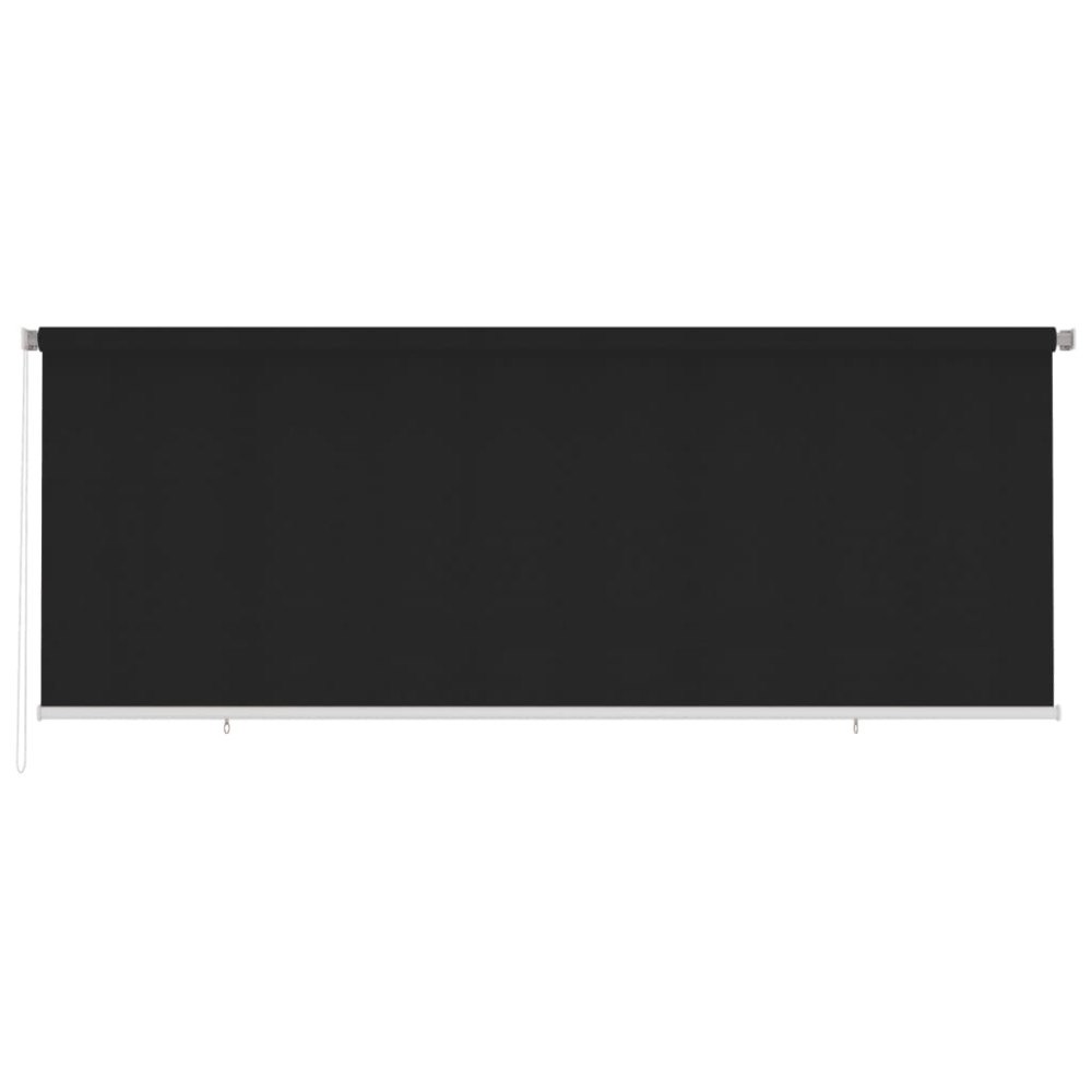 vidaXL Rullgardin utomhus 400x140 cm svart HDPE