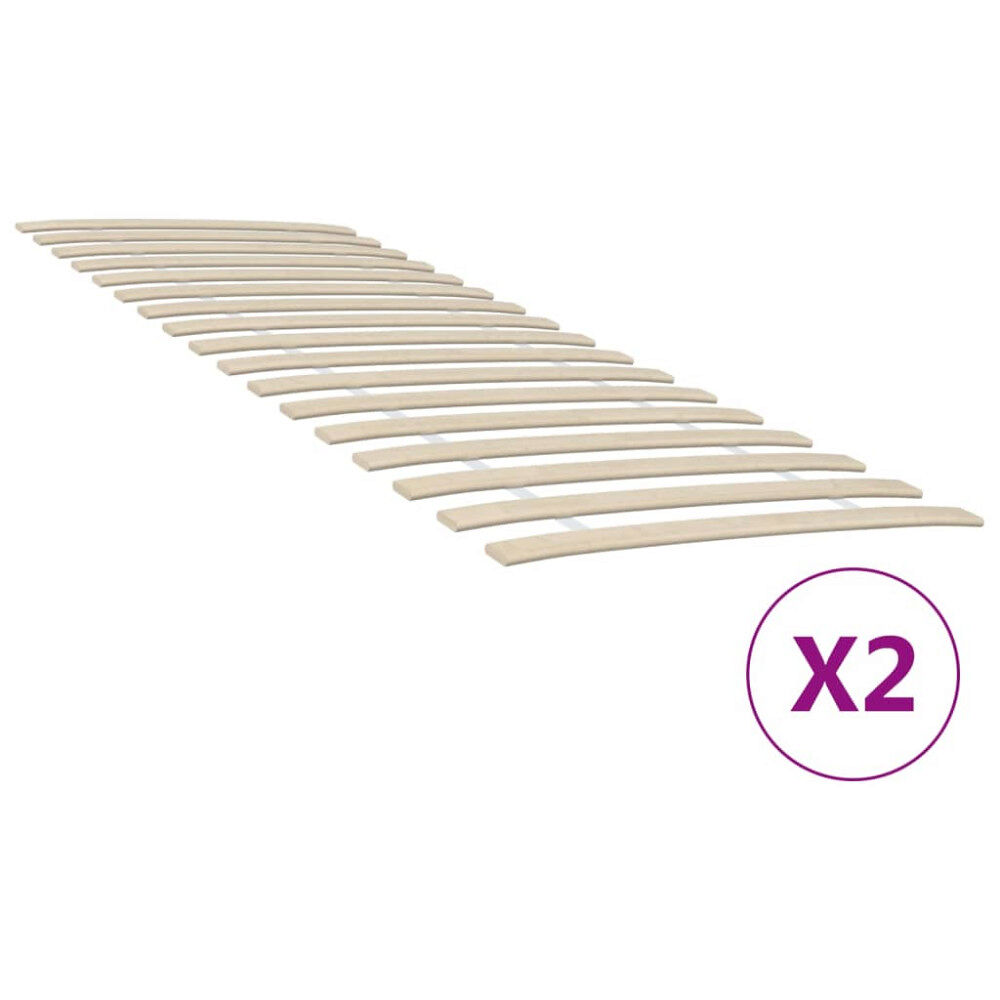 vidaXL Sängribborsättning med 34 ribbor 2 st 70x200 cm