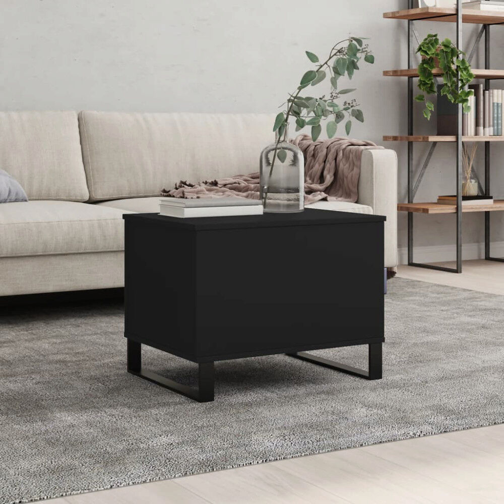 vidaXL Soffbord svart 60x44,5x45 cm konstruerat trä
