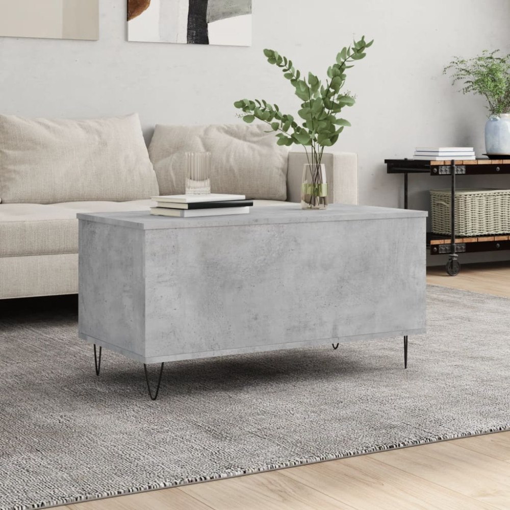 vidaXL Soffbord betonggrå 90x44,5x45 cm konstruerat trä