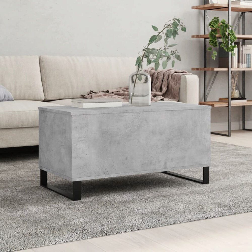 vidaXL Soffbord betonggrå 90x44,5x45 cm konstruerat trä