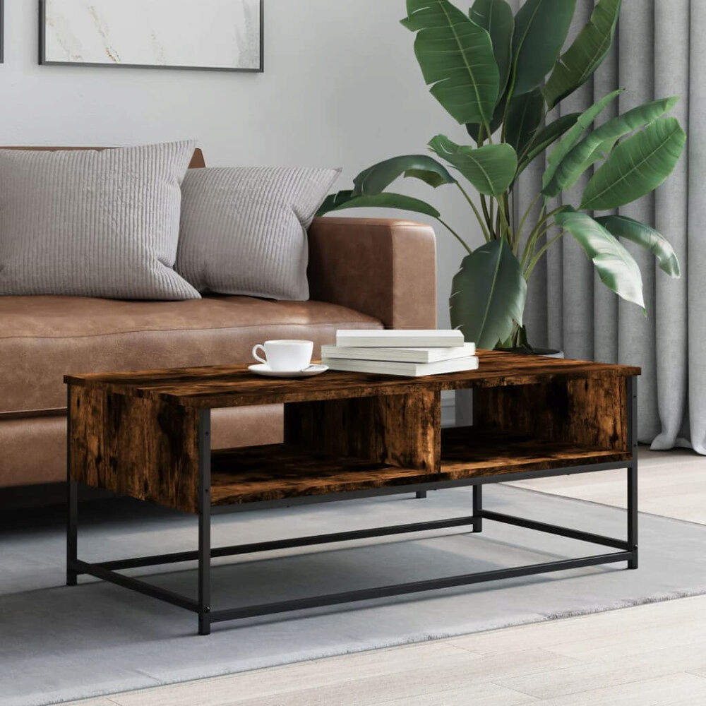 vidaXL Soffbord rökfärgad ek 100x51x40 cm konstruerat trä