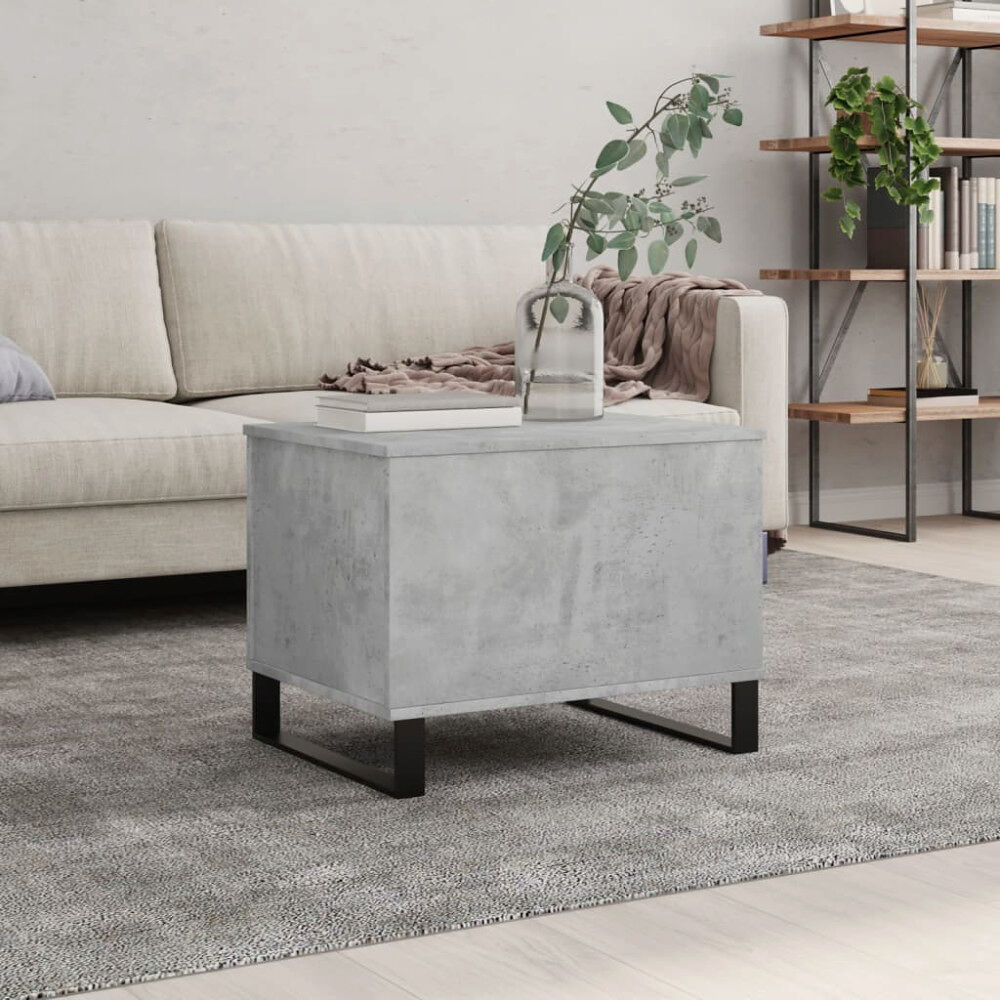 vidaXL Soffbord betonggrå 60x44,5x45 cm konstruerat trä