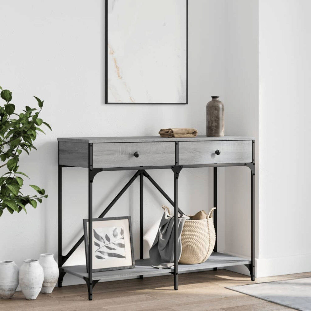 vidaXL Avlastningsbord grå sonoma 100x39x78,5 cm konstruerat trä