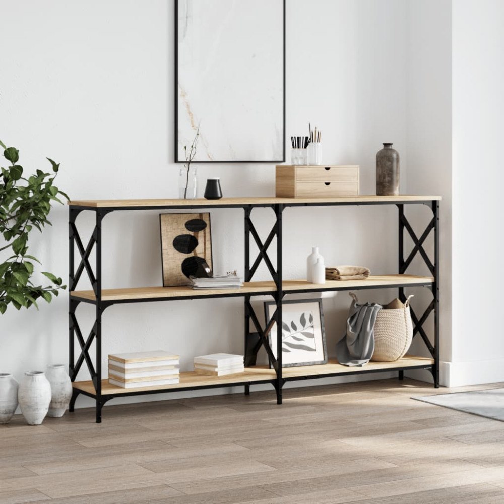 vidaXL Avlastningsbord sonoma ek 156x28x80,5 cm konstruerat trä