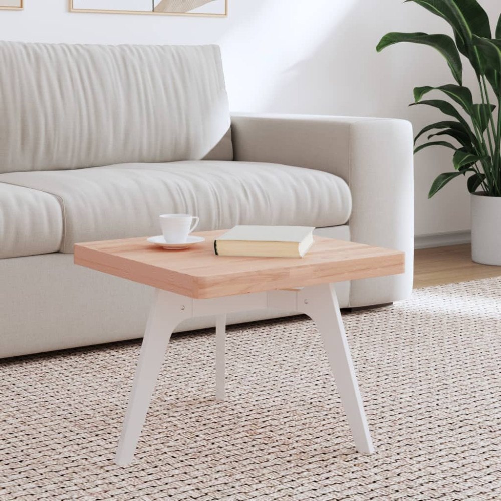 vidaXL Bordsskiva 50x50x4 cm fyrkantig massivt bokträ