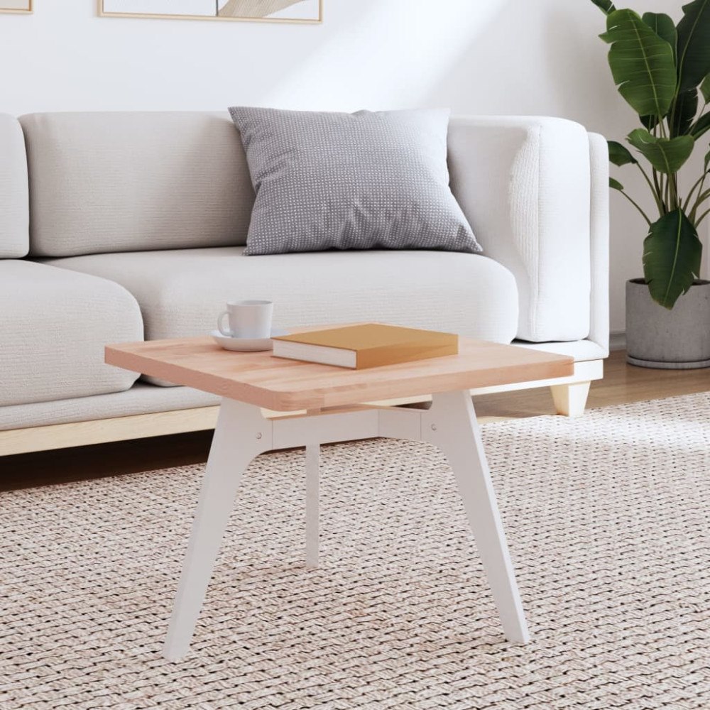 vidaXL Bordsskiva 50x50x2,5 cm fyrkantig massivt bokträ