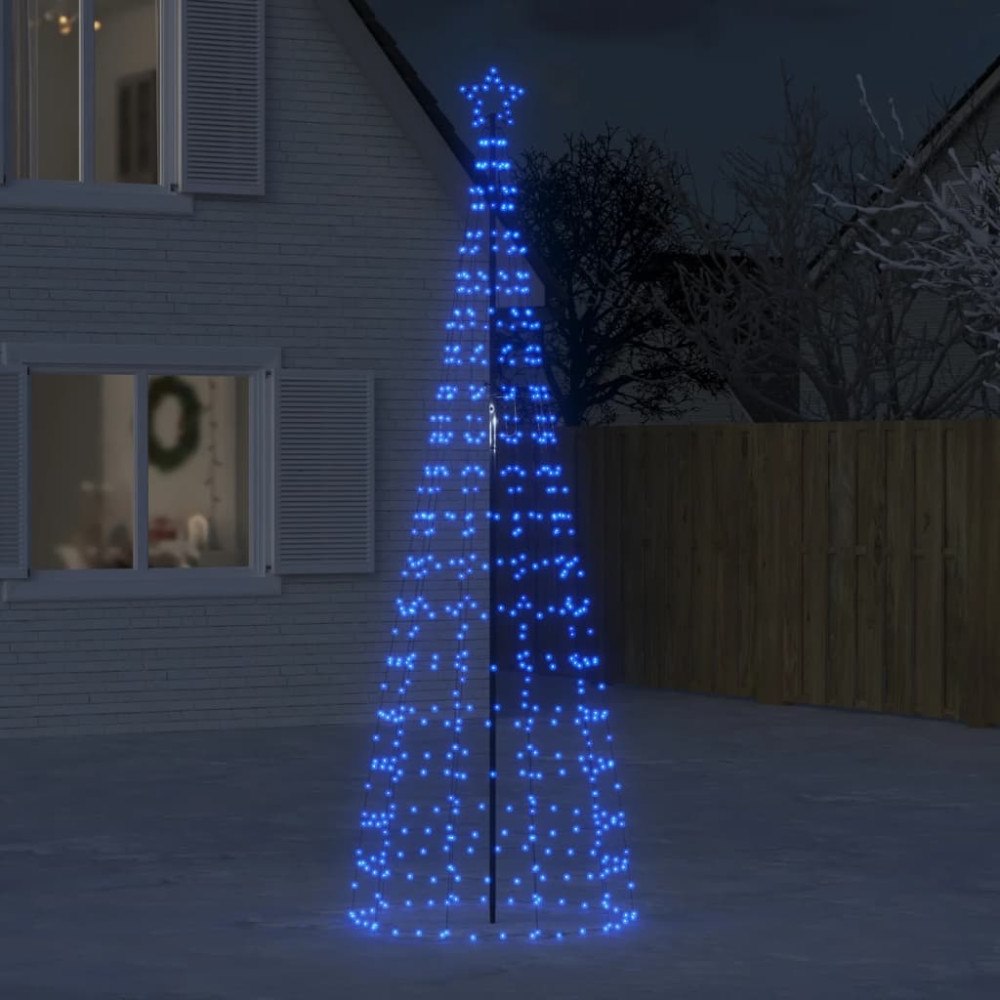 vidaXL LED julgran med spikar 570 LED blå 300 cm