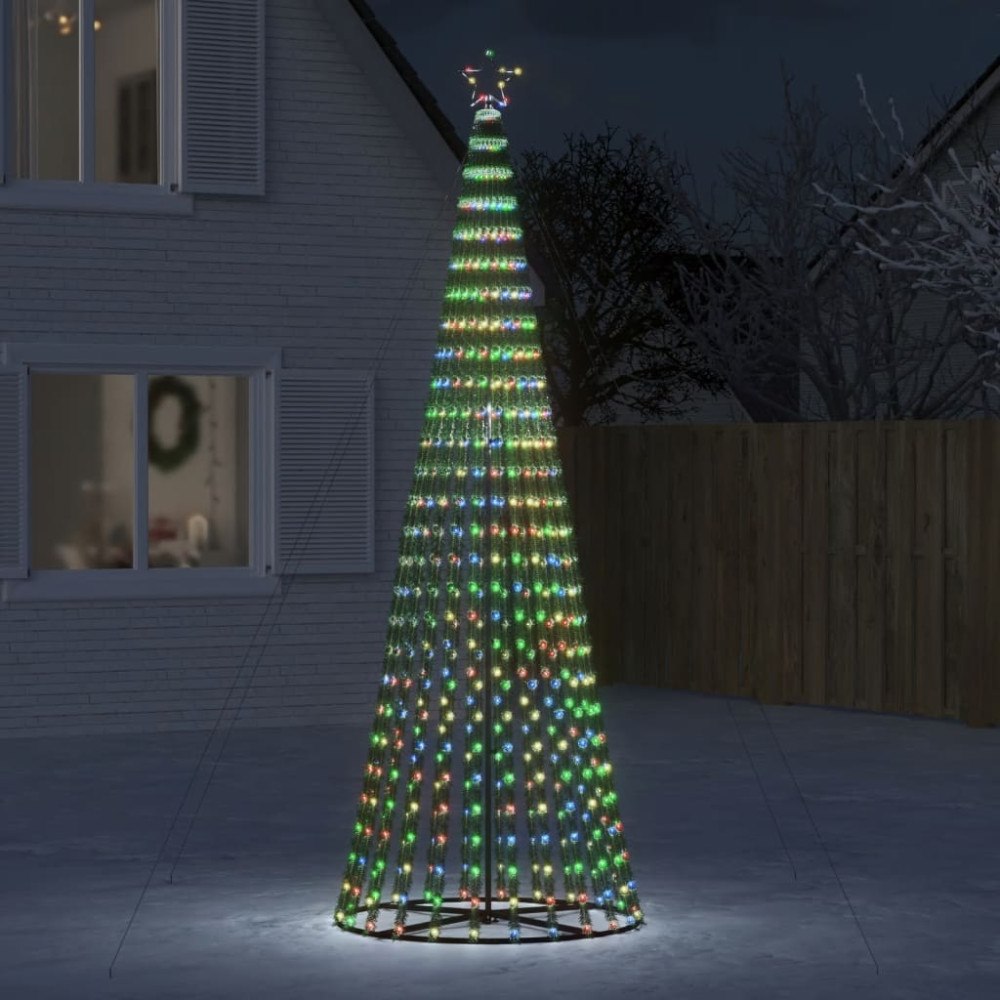 vidaXL LED julgran 688 LED flerfärgad 300 cm
