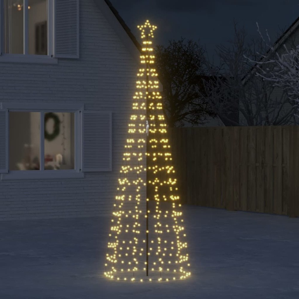 vidaXL LED julgran med spikar 570 LED varmvit 300 cm