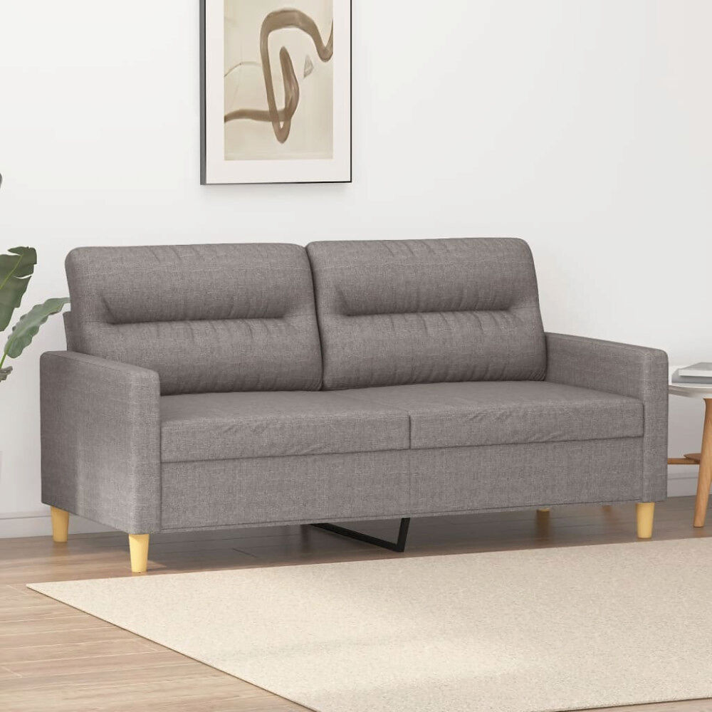 vidaXL 2-sitssoffa taupe 140 cm tyg