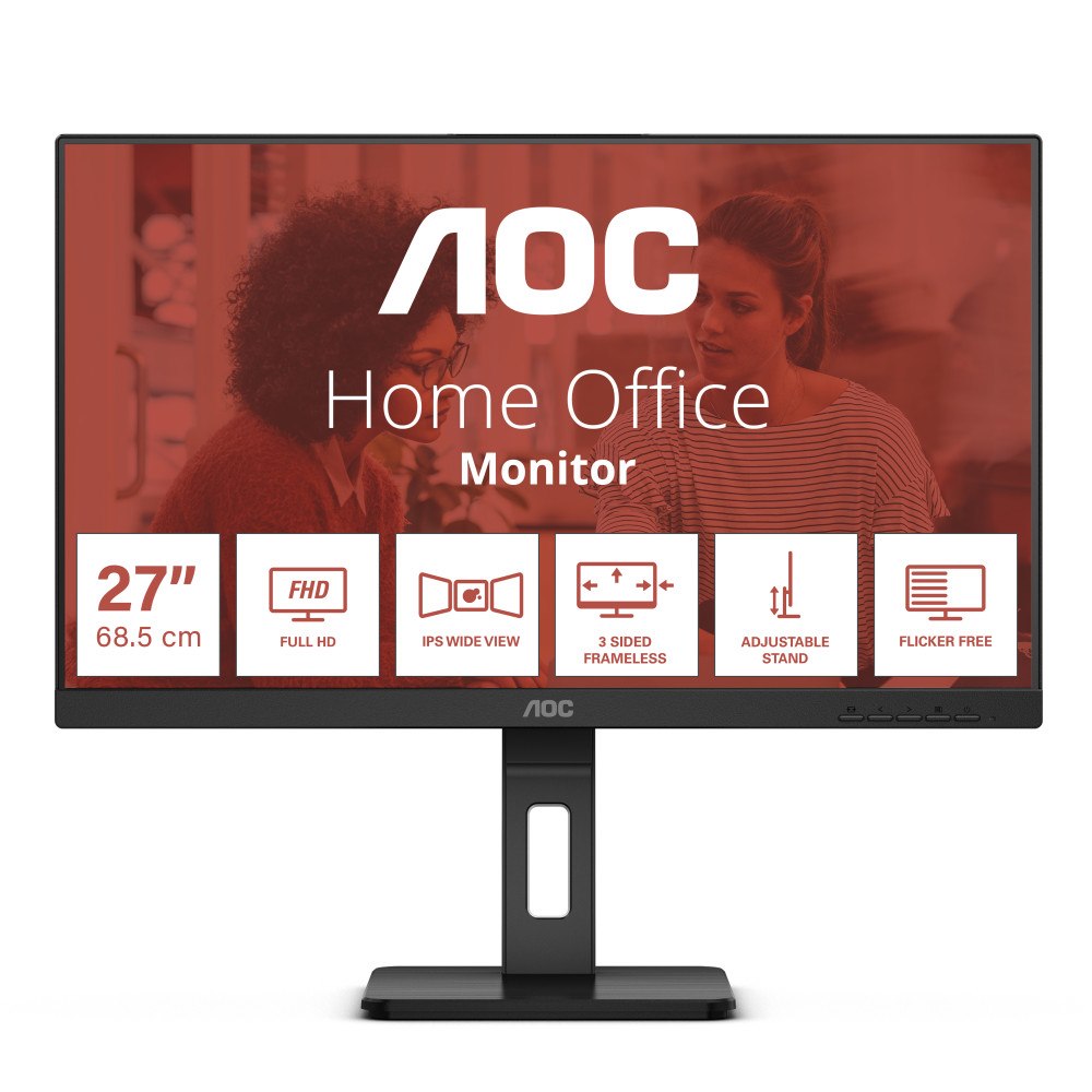 AOC AOC E3 27E3QAF platta pc-skärmar 68,6 cm (27") 1920 x 1080 pixlar Svart