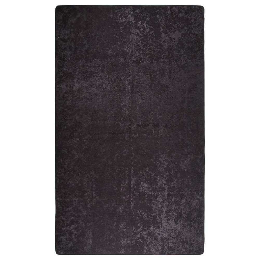 vidaXL Matta tvättbar antracit 120x170 cm halkfri