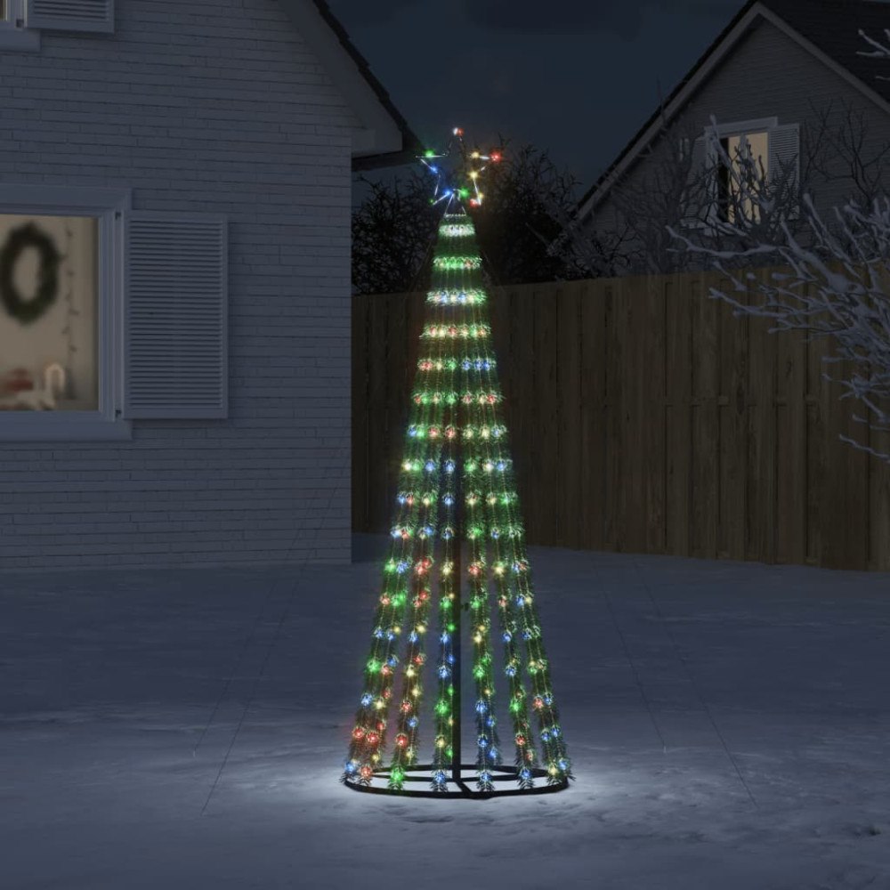 vidaXL LED julgran 339 LEDs flerfärgad 180 cm