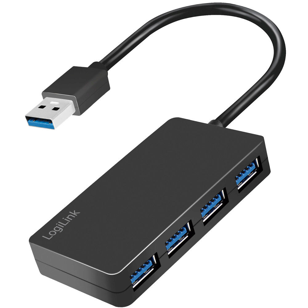 LogiLink USB 3.0-hub (3.2 Gen1) 4 USB-A-portar