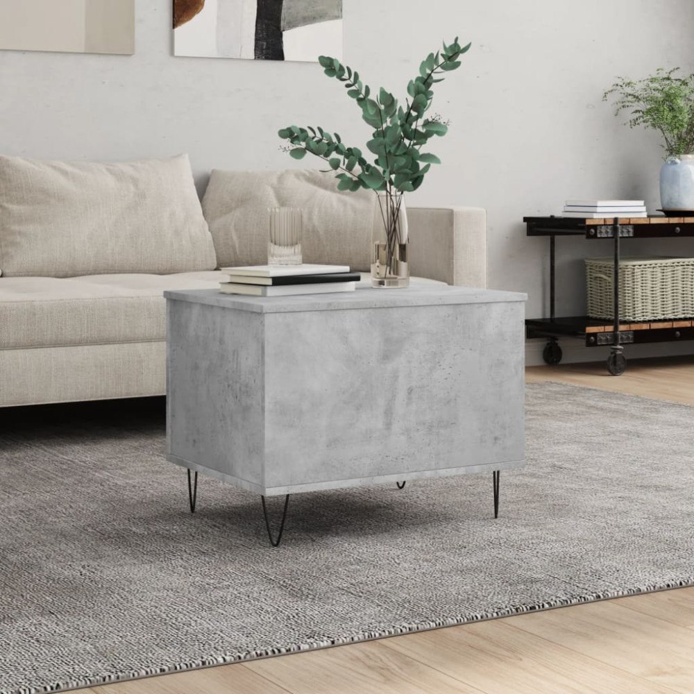 vidaXL Soffbord betonggrå 60x44,5x45 cm konstruerat trä