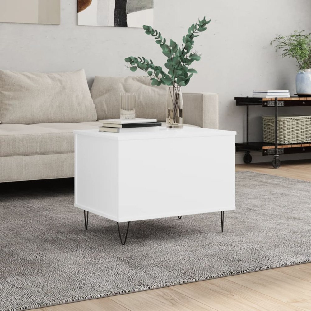 vidaXL Soffbord vit 60x44,5x45 cm konstruerat trä