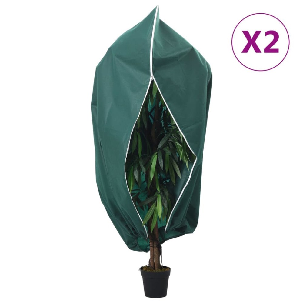vidaXL Fiberdukar med blixtlås 2 st 70 g/m² 1,2x1,8 m