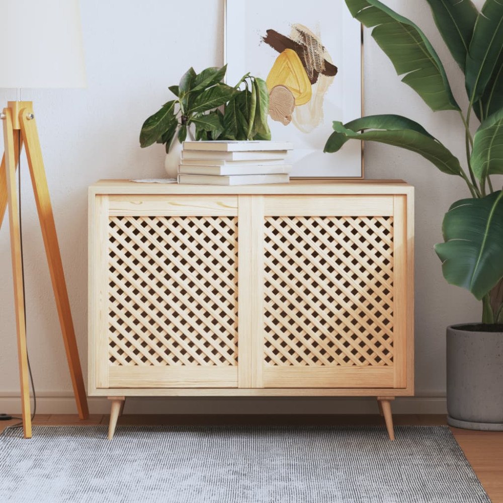 vidaXL Skåpluckor gallerdesign 2 st 49,5x61,5 cm massiv furu