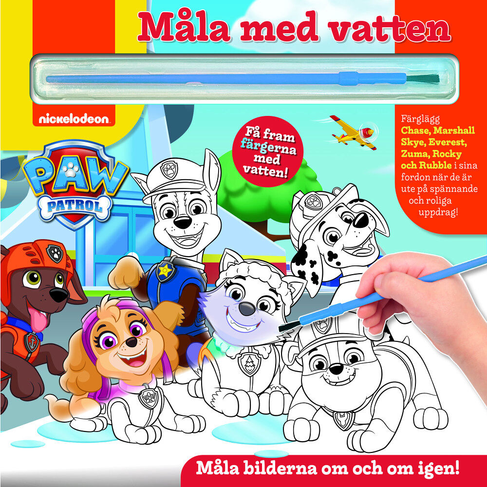 Karrusel Forlag Cargo Int Aps Måla med vatten. Paw Patrol (bok, board book)