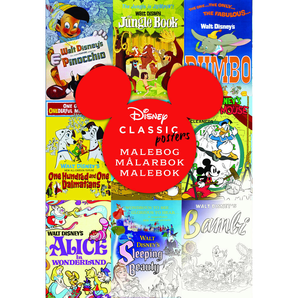 Karrusel Forlag Cargo Int Aps Disney Classic Posters Delux målarbok (bok, danskt band)