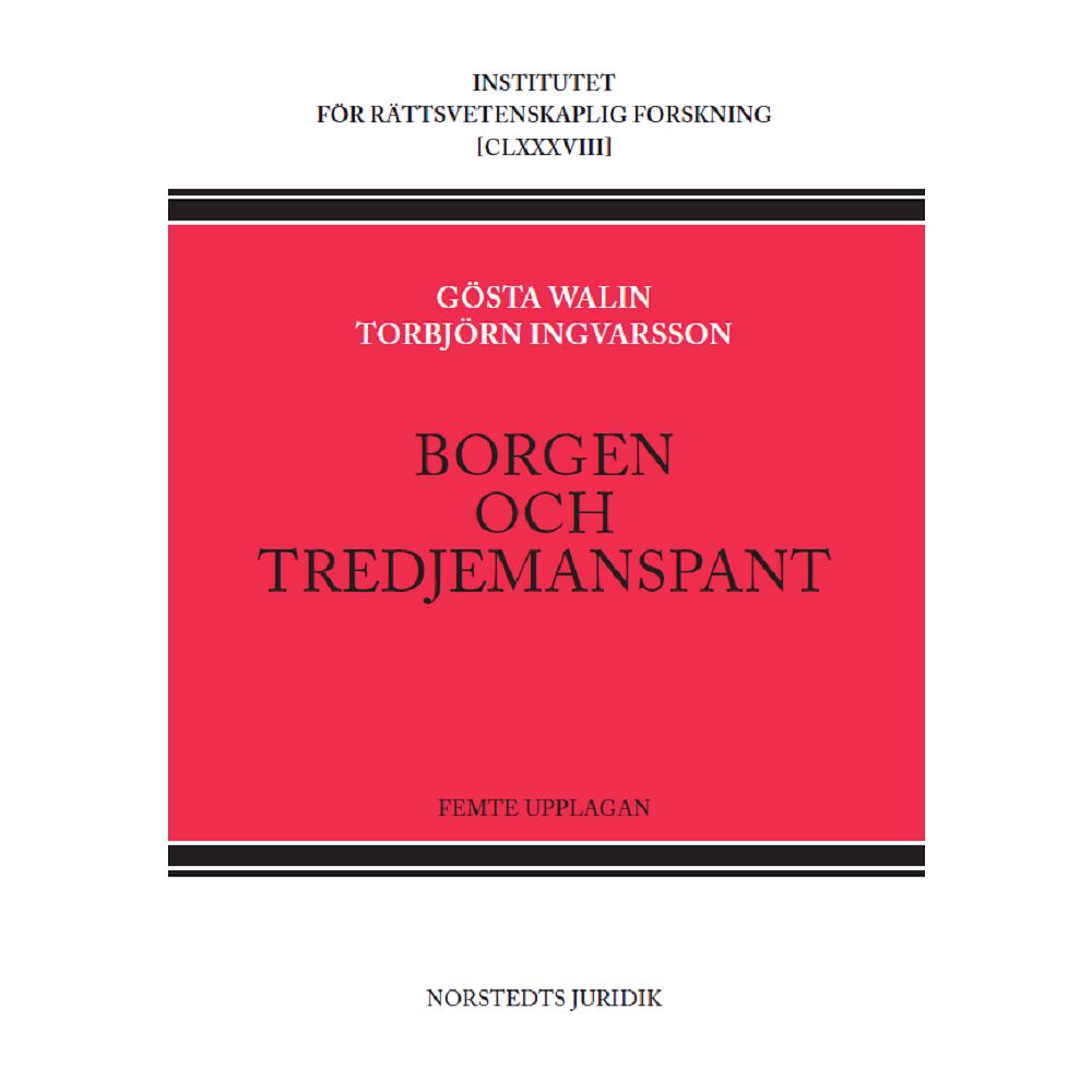Gösta Walin Borgen och tredjemanspant (häftad)