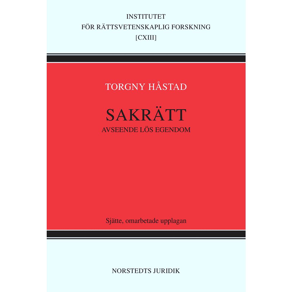 Torgny Håstad Sakrätt avseende lös egendom (häftad)