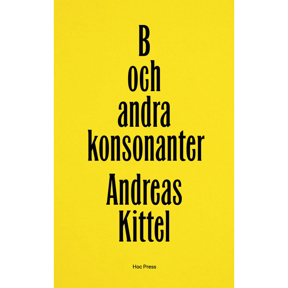 Andreas Kittel B och andra konsonanter (inbunden)