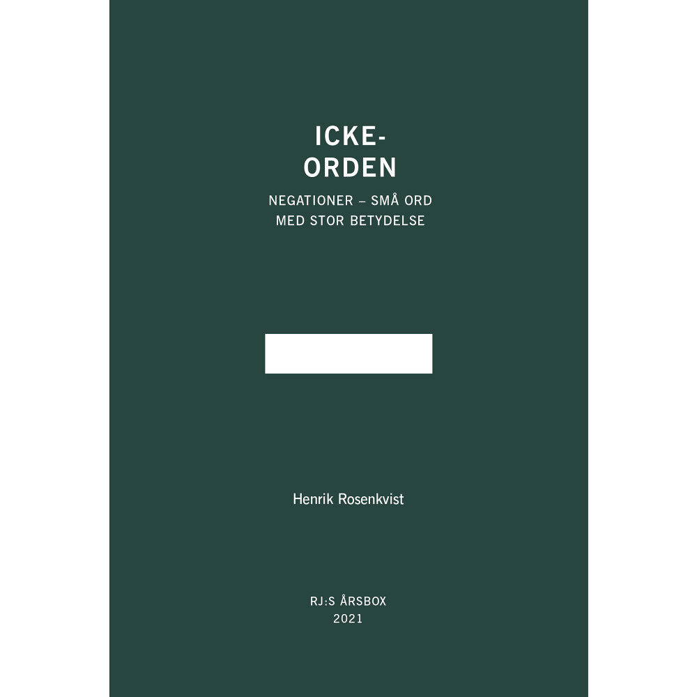 Makadam förlag Icke-orden (RJ:s årsbox 2021. Orden) (häftad)
