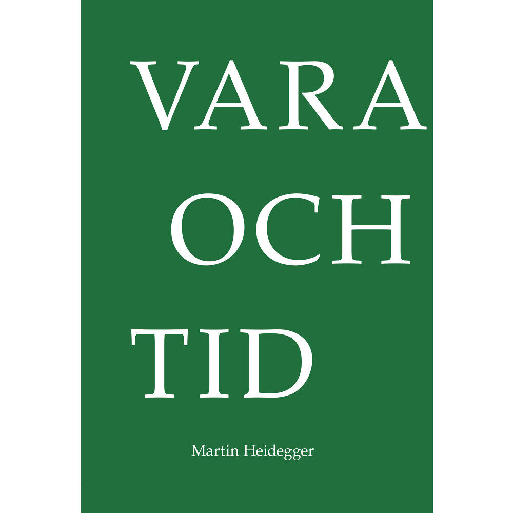 Martin Heidegger Vara och tid (häftad)