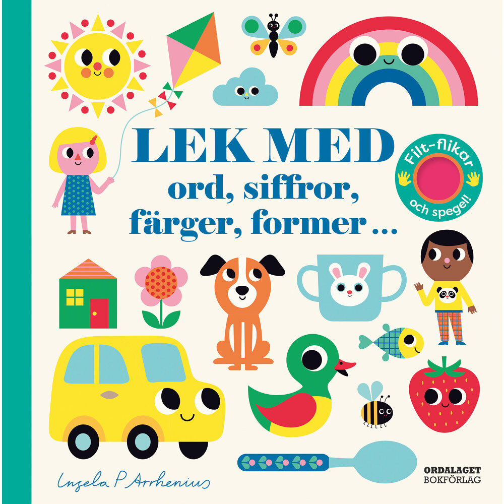 Ingela P Arrhenius Lek med ord, siffror, färger, former (bok, board book)