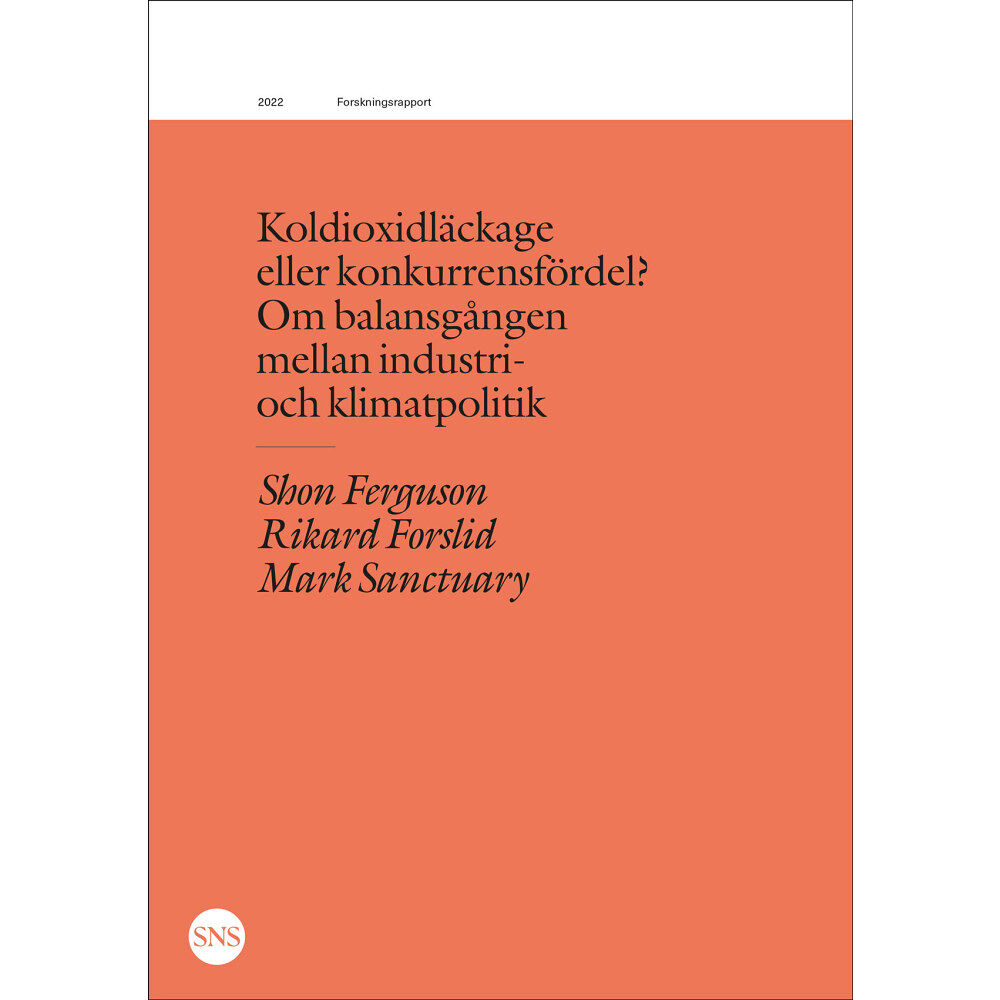 Shon Ferguson Koldioxidläckage eller konkurrensfördel? (häftad)