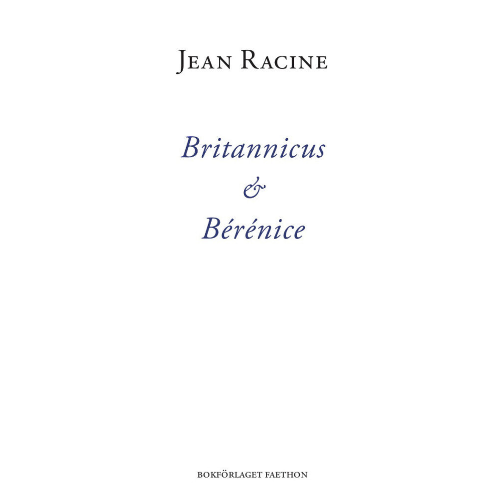 Jean Racine Britannicus & Bérénice (bok, danskt band)