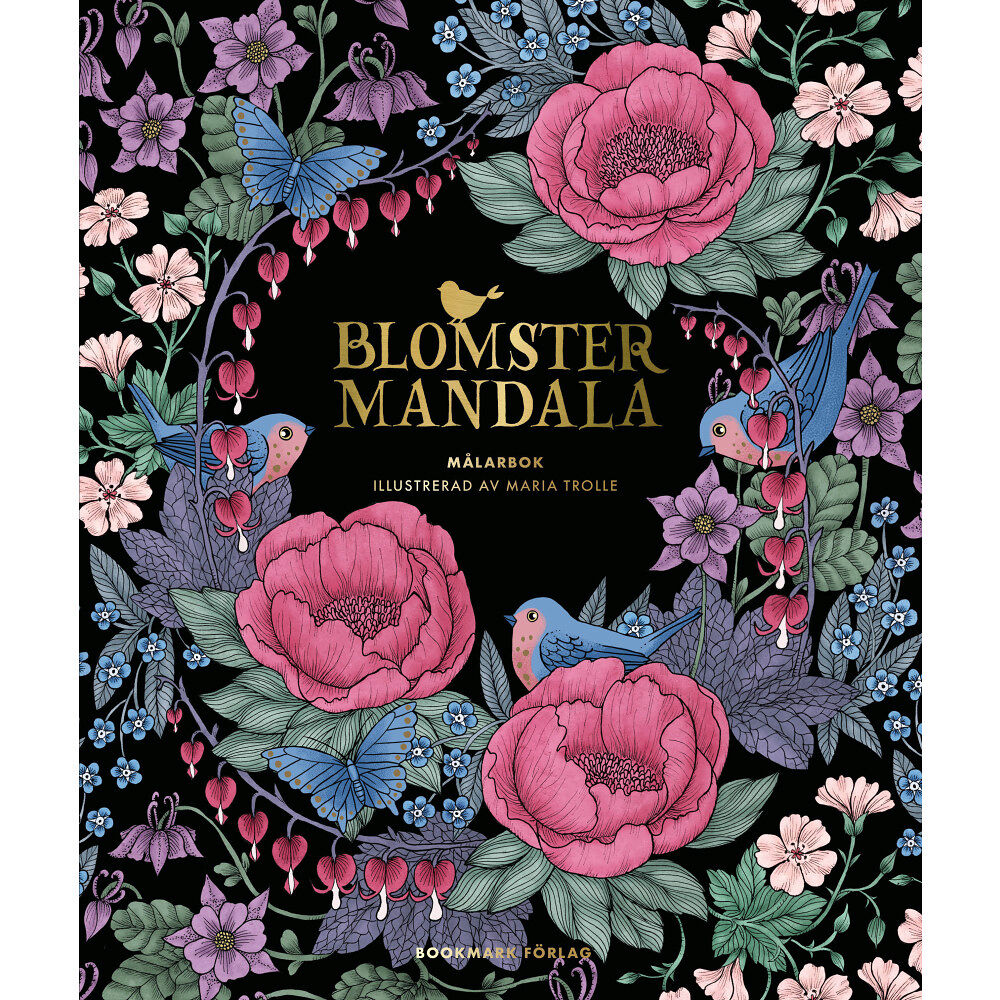 Maria Trolle Blomstermandala : målarbok (bok, kartonnage)