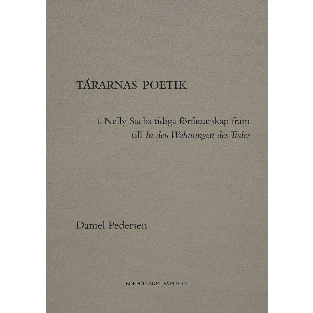 Daniel Pedersen Tårarnas poetik (bok, danskt band)