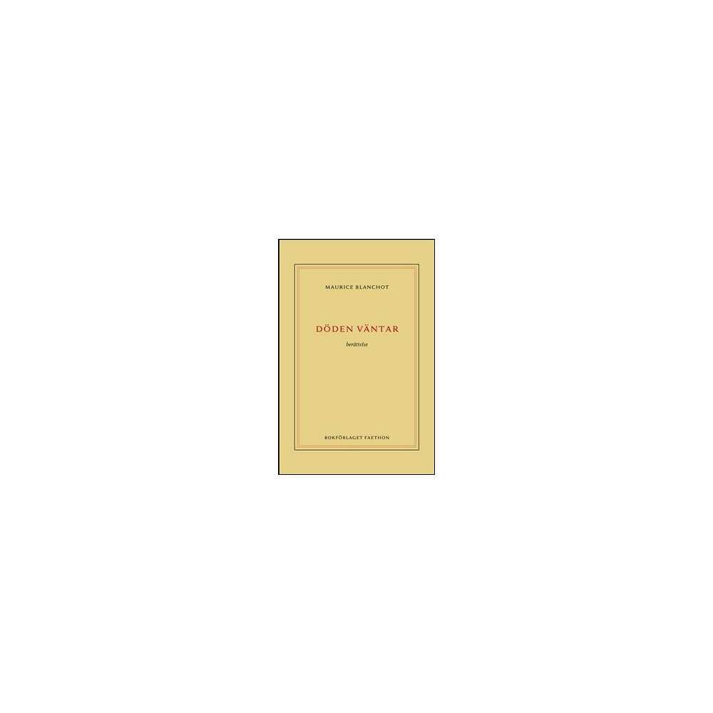 Maurice Blanchot Döden väntar (bok, danskt band)