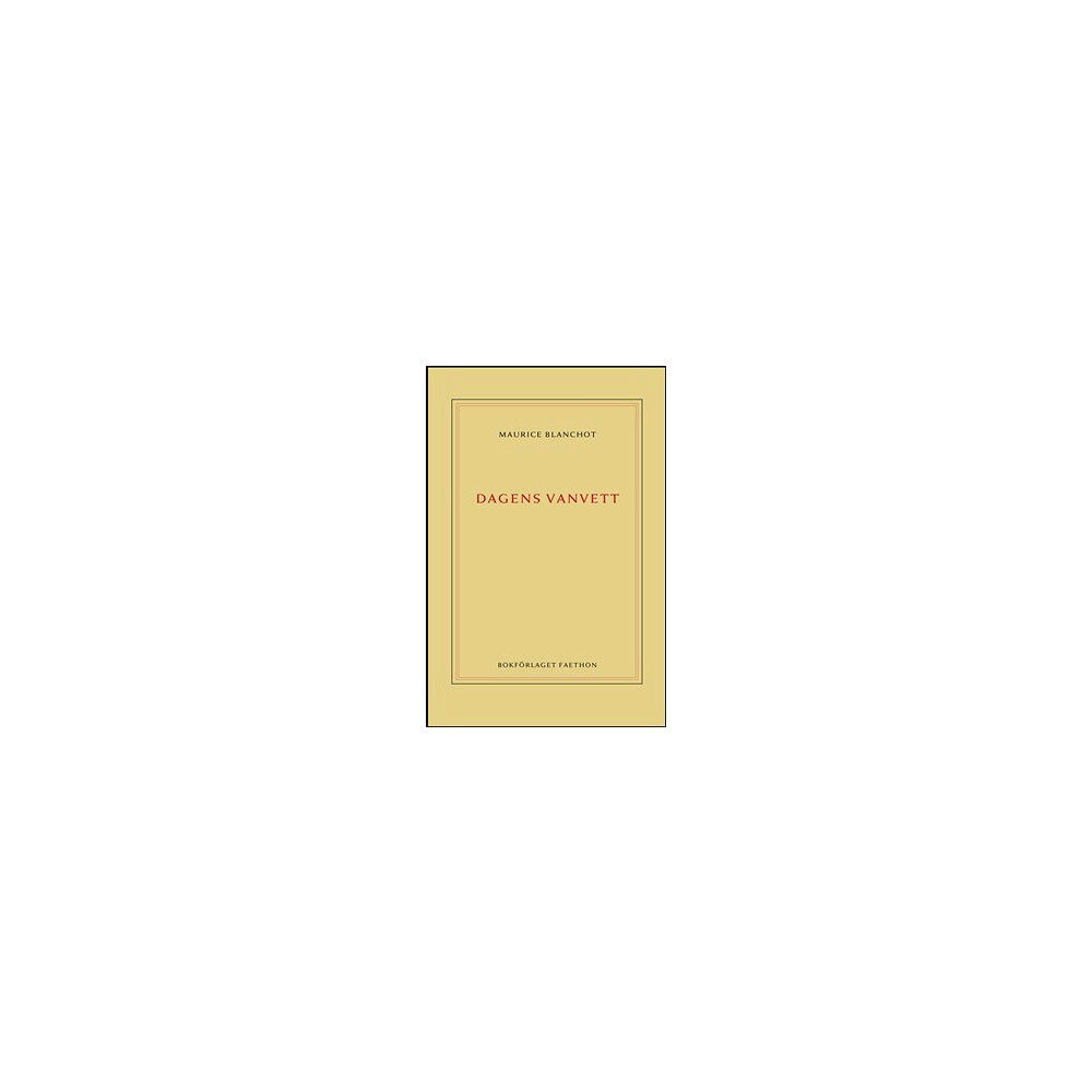 Maurice Blanchot Dagens vanvett (bok, danskt band)