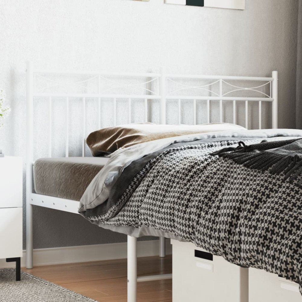 vidaXL Ersättningsgavel metall vit 150 cm