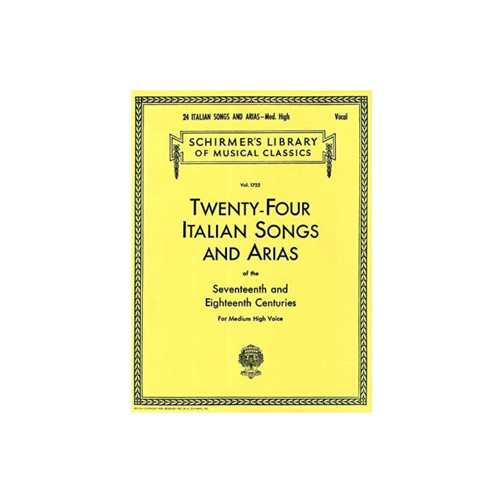 Notfabriken Twentyfour Italian Songs, medium high voice (häftad, eng)