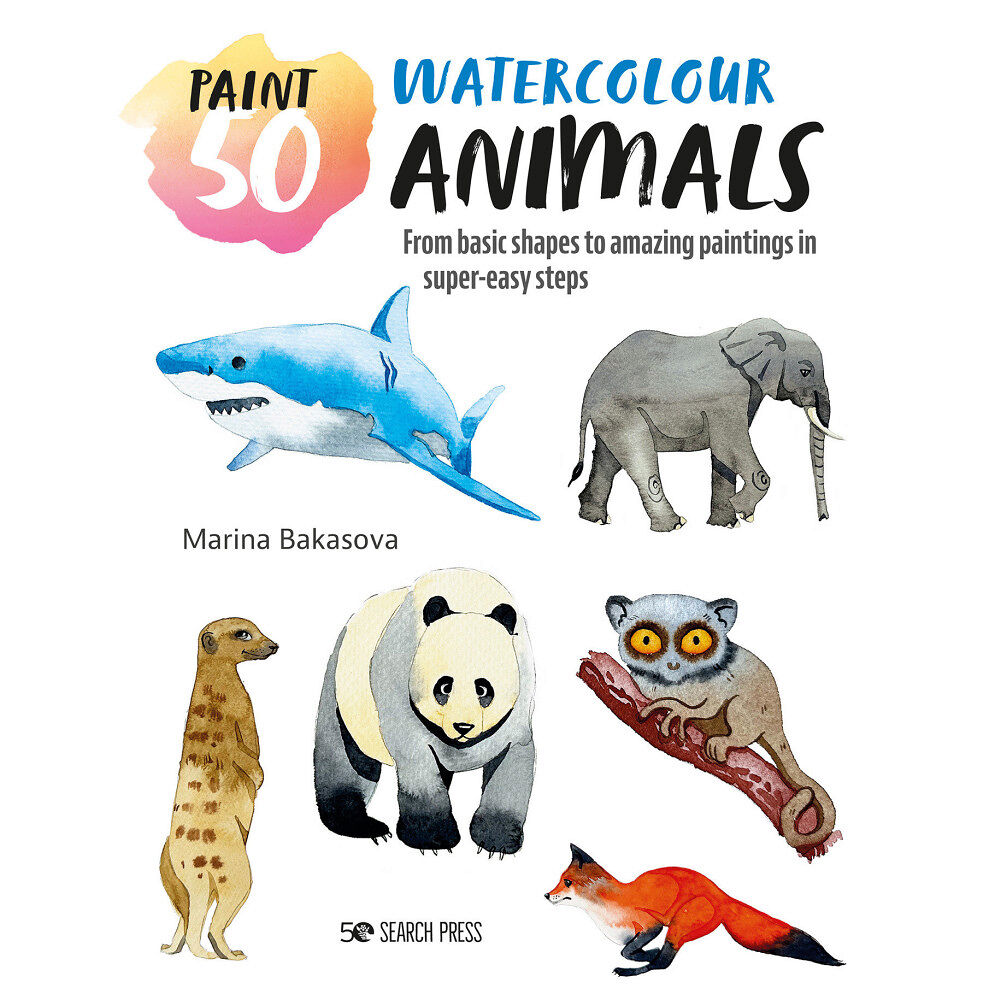 Search Press Ltd Paint 50: Watercolour Animals (häftad, eng)