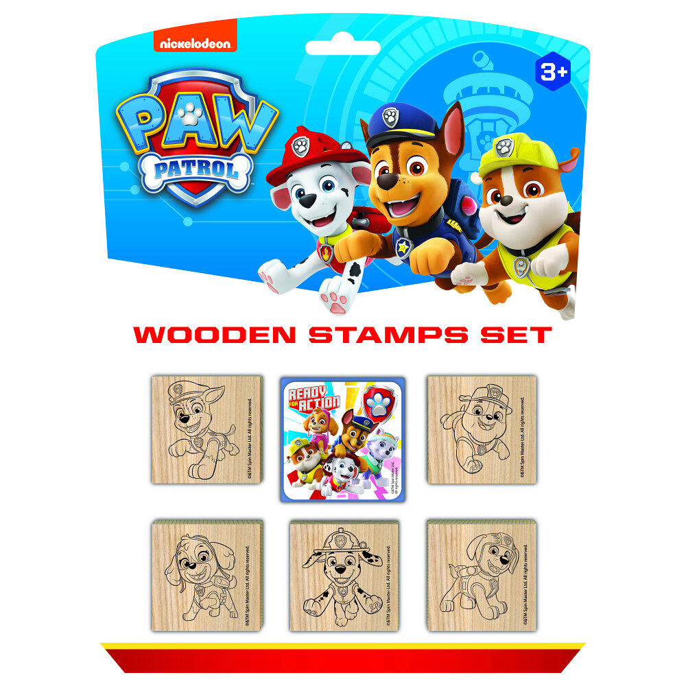 Förlaget Buster Paw Patrol - Wooden stamps set