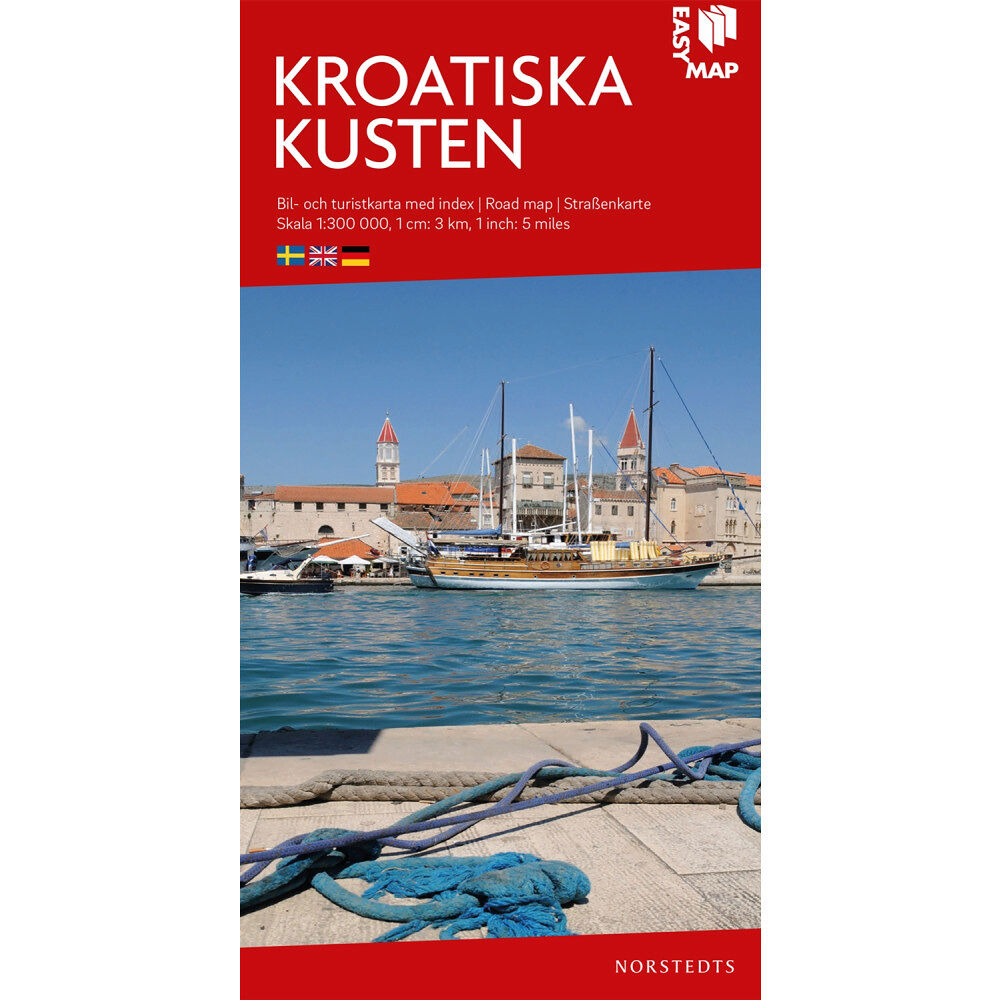 NORSTEDTS Kroatiska Kusten EasyMap : Skala 1:300.000