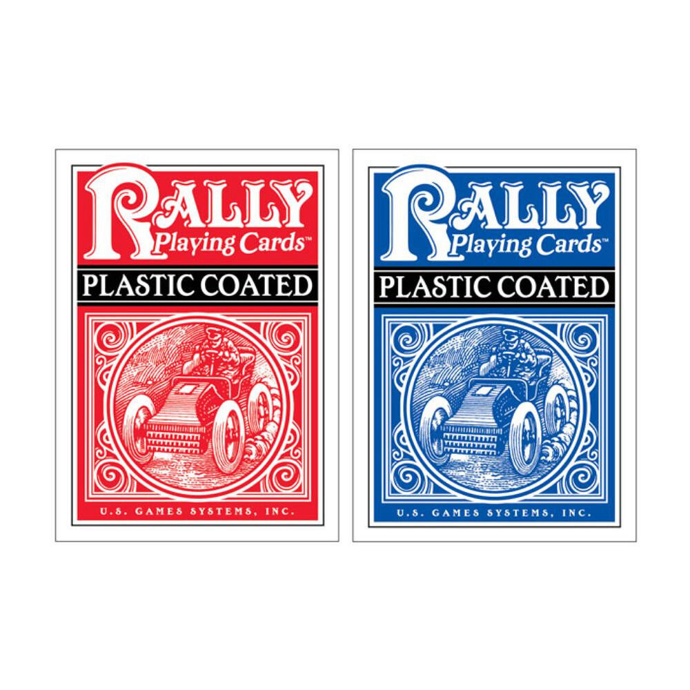 US Games Systems, Inc. Plastic-Coated Rally Playing Cards BLUE